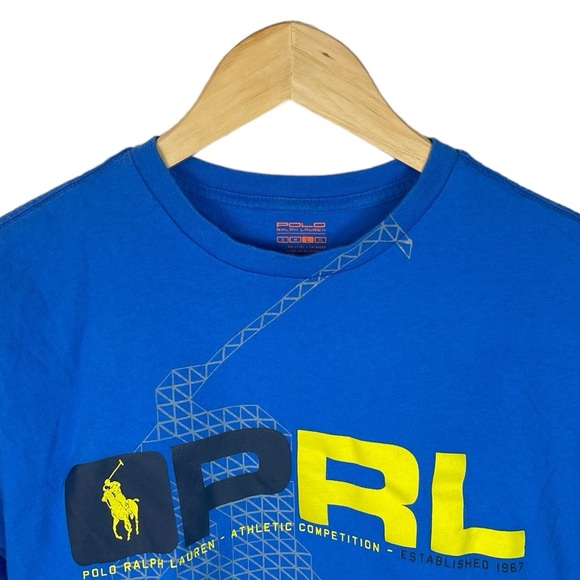 BX3 Boys Polo Ralph Lauren Designer Graphic Short Sleeve Shirt L - Picture 2 of 3